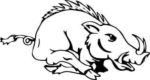 Running Razorback Vinyl Sticker