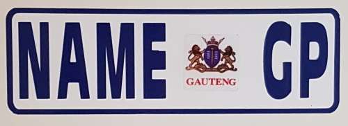 Mini Number plate Sticker - with ANY name