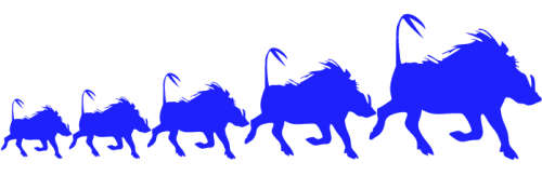 Warthog Family Vinyl Sticker Large