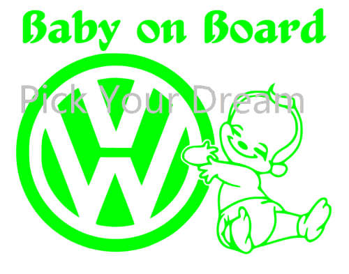 VW Baby on Board Vinyl Sticker