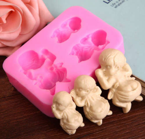 3 in 1 Sleeping Baby 3D Silicone Mould