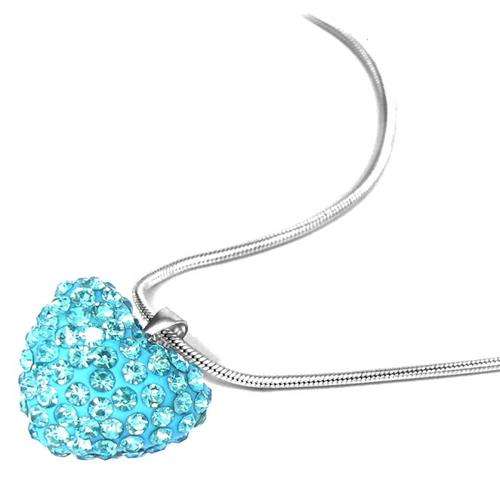 A Beautiful Crystal Shamballa Heart Necklace (chain included) - Credit Card Payments Welcome