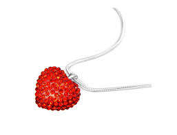 Star of Shamballa Heart Necklace (chain included)