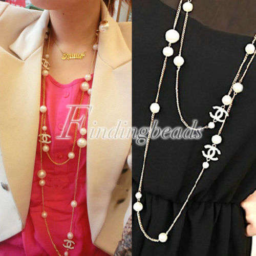 chanel pearls necklaces