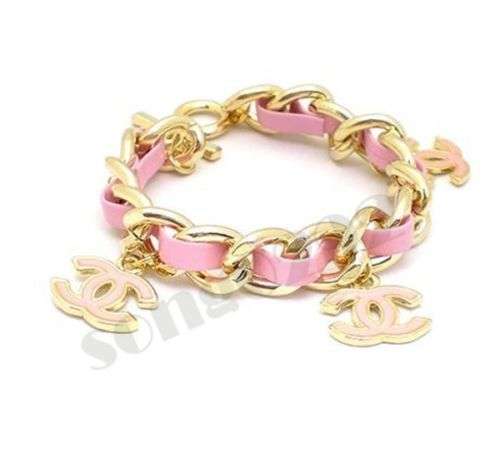 Pink faux Chanel Bracelets