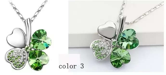 crystal clear peacock Necklace