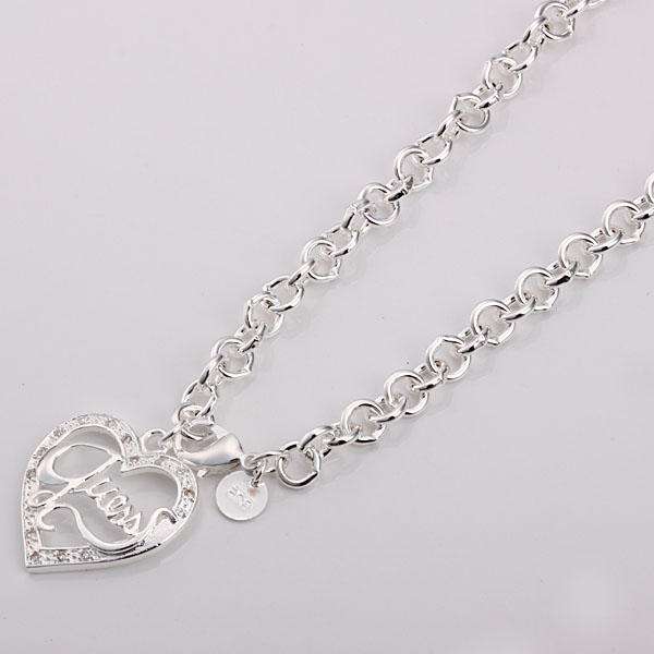 Beautiful Guess Necklace - With heart link chain - Box NOT included