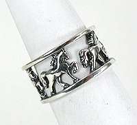 sterling silver horses ring filigree imported from bangkok thailand