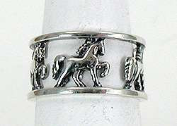 sterling silver horses filigree ring imported from bangkok thailand