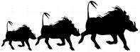 Pumba Warthog Family Vinyl Sticker
