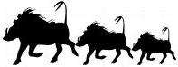 Pumba Warthog Family Vinyl Sticker