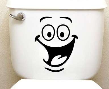 Toilet Face Vinyl Decal Sticker