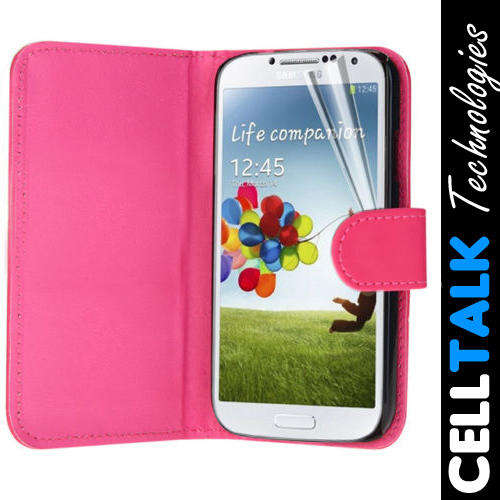 Flip Wallet Leather Case For Samsung Galaxy S4 Mini i9190 PINK