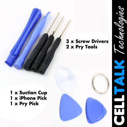8 in 1 Opening Pry Tool Screwdriver Repair Kit For iPhone 5S 5C 5 4S 4 3GS