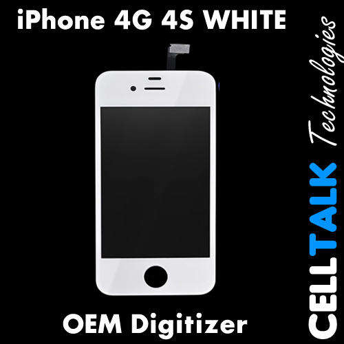 Front Glass Touch Digitizer For iPhone 4G 4S WHITE