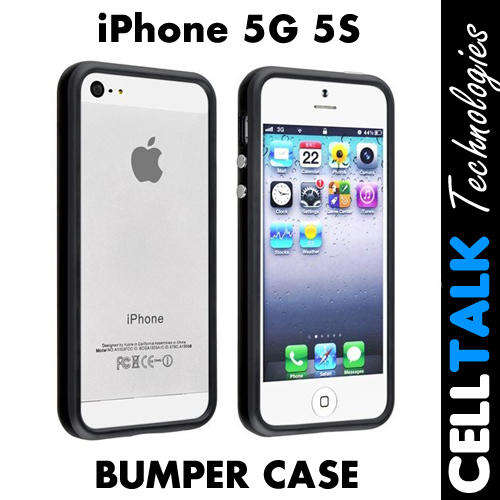 Soft TPU Bumper Case Cover For iPhone 5 5S BLACK