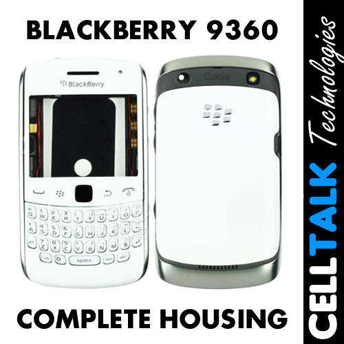 Complete Housing Faceplate Set For Blackberry 9360 Curve WHITE