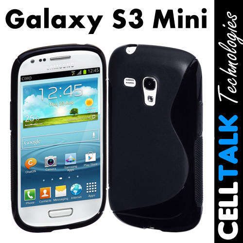 TPU S Line Soft Gel Silicone Case For Samsung Galaxy S3 Mini BLACK