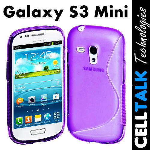TPU S Line Soft Gel Silicone Case For Samsung Galaxy S3 Mini PURPLE