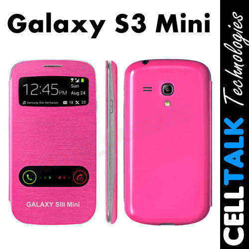 Samsung Galaxy S3 Mini I8190 Flip Window Case PINK