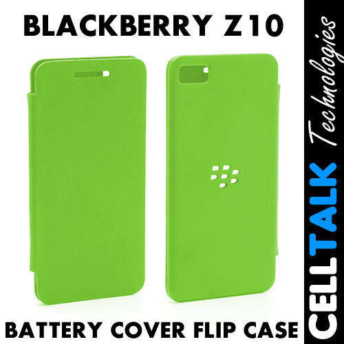 Slim Flip Leather Battery Back Cover Case For Blackberry Z10 GREEN