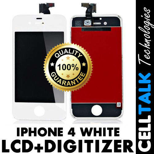 Retina Display LCD + Digitizer With Frame For Apple iPhone 4G WHITE