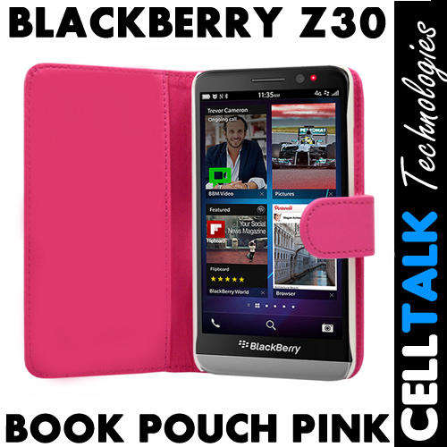 Flip Pouch Leather Case For Blackberry Z30 PINK
