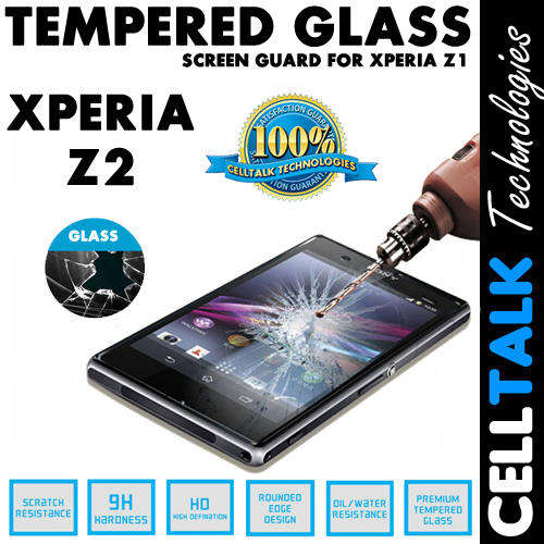 Tempered Glass Screen Guard Protector For Sony Xperia Z2 RETAIL PACK