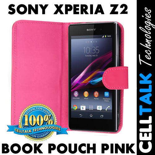 Flip Leather Book Case Pouch For Sony Xperia Z2 PINK