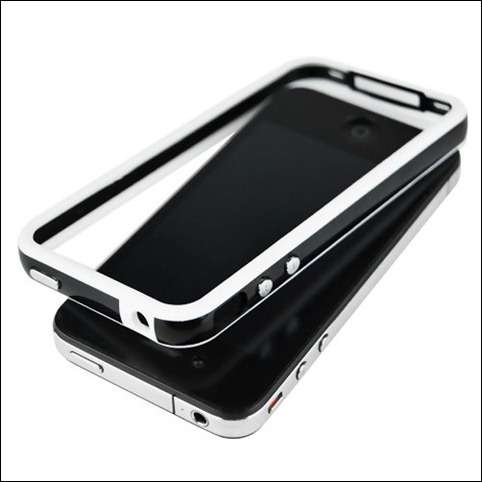 Soft TPU Bumper Case Cover For iPhone 5 5S BLACK AND WHITE