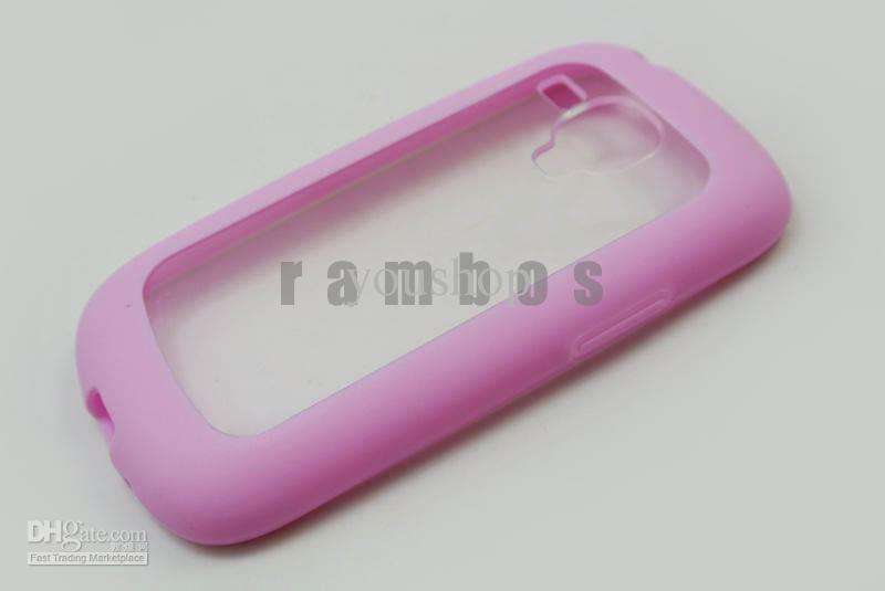 Transparent back Cover with Soft TPU Bumper for Samsung Galaxy Trend PINK + Free Screen Guard