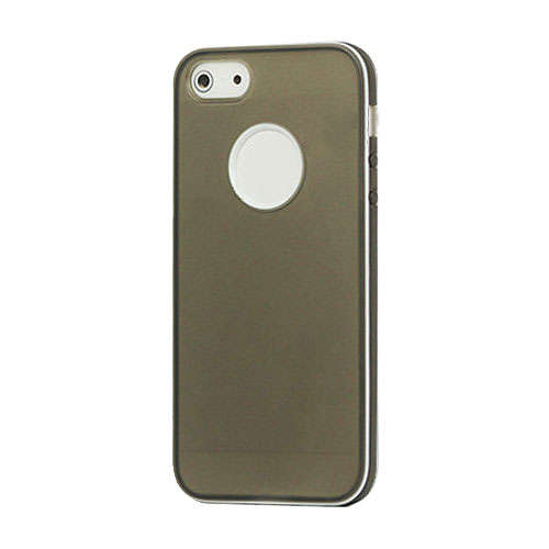 iPhone 5 / iPhone 5S Back Cover** Clear With Black Trim**
