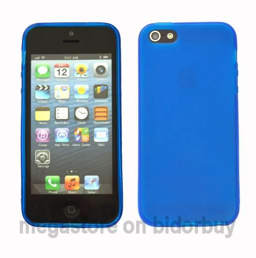Apple Iphone 5 / iPhone 5G /  iPhone 5S TPU Gel Cover  **BLUE**