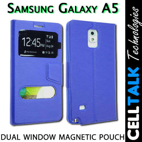 Samsung A5 Dual Window Cover Case **BLUE**