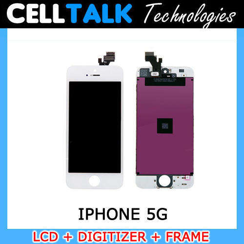 iPhone 5 LCD + Digitizer With Frame WHITE Tested Before Shipped 100% Working