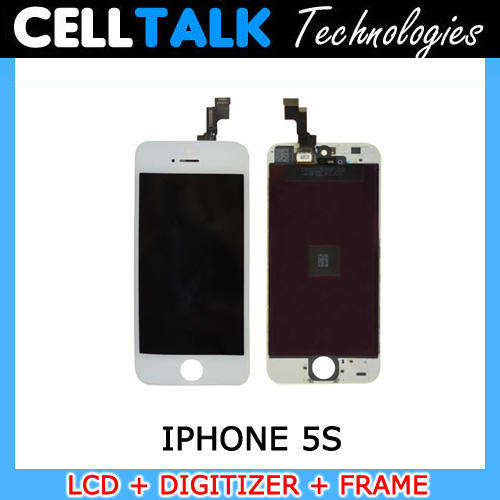 iPhone 5S LCD + Digitizer With Frame WHITE Tested Before Shipped 100% Working