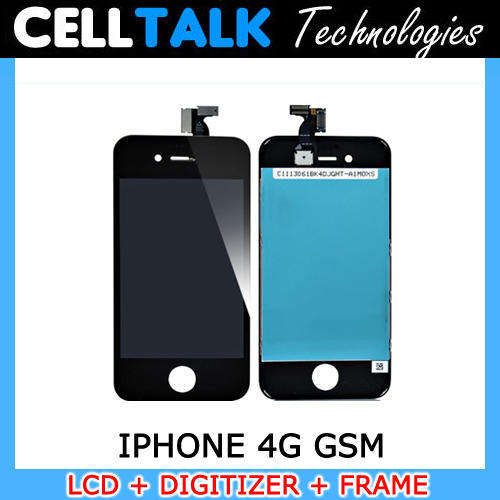 iPhone 4 LCD + Digitizer With Frame BLACK