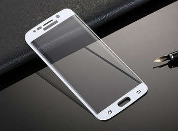 Samsung Galaxy S6 Edge CURVED Tempered Glass Screen - EDGE to EDGE White