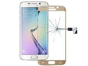 Samsung Galaxy S6 Edge CURVED Tempered Glass Screen - EDGE to EDGE Gold
