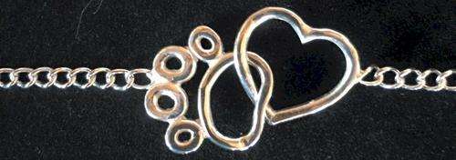 INTERLINKING HEART & PAW NECKLACE - STERLING SILVER