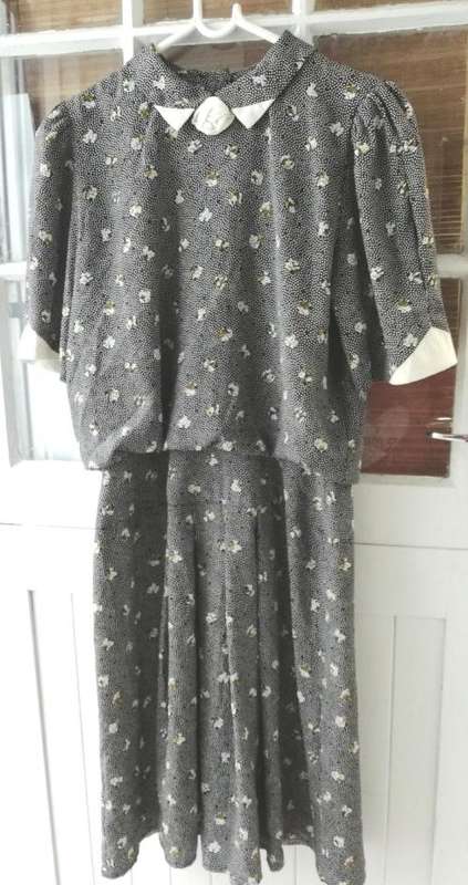 Black and white polka dot dress