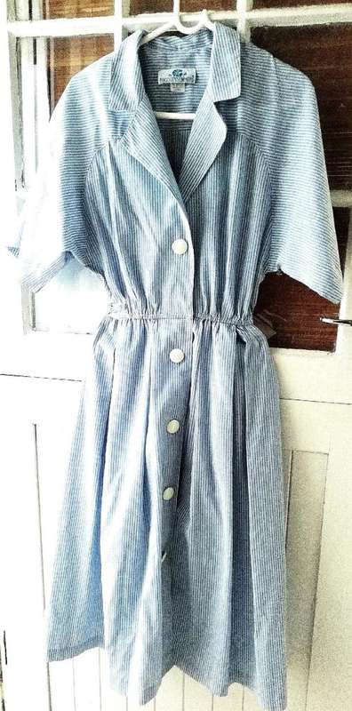 Grey and White Dress