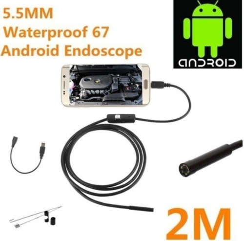 5.5mm 6 LED 1M-10M Length Endoscope Waterproof Borescope Inspection Camera For Andorid Phone