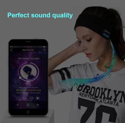 Fashion Sports Bluetooth Music Headband Knit Sleeping Headwear Headset Headphone Speaker