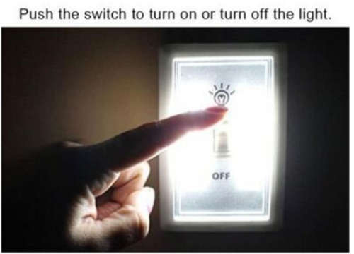 3W LED Switch Lights Wireless Cordless Under Cabinet Closet Kitchen Night Light
