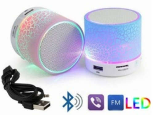 Wireless Mini LED Bluetooth Speakers Wireless Music Audio TF USB FM Stereo Subwoofer with Mic