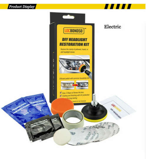 Car Headlight Lens Restoration DIY System Professional Restorer Polishing Kit
