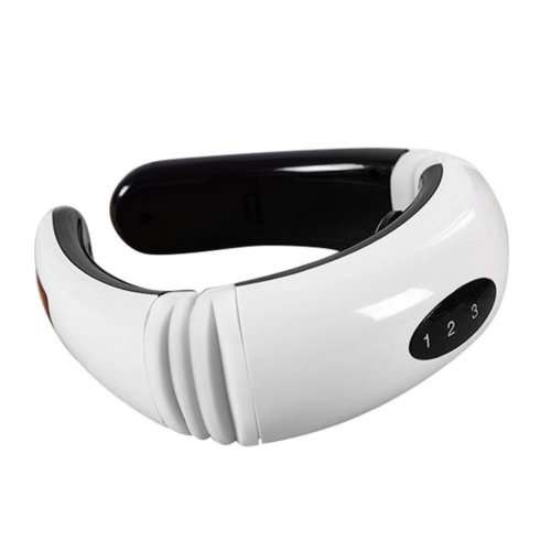 NECK MASSAGER WITH ELECTRONIC PULSE AND PADS