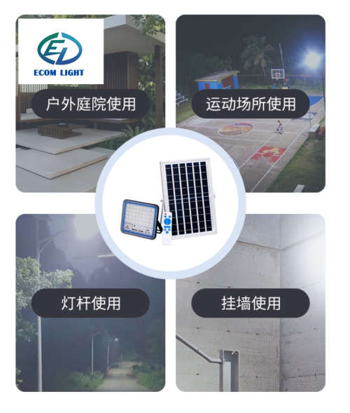 New EL brand Solar Flood light 100W + Security light