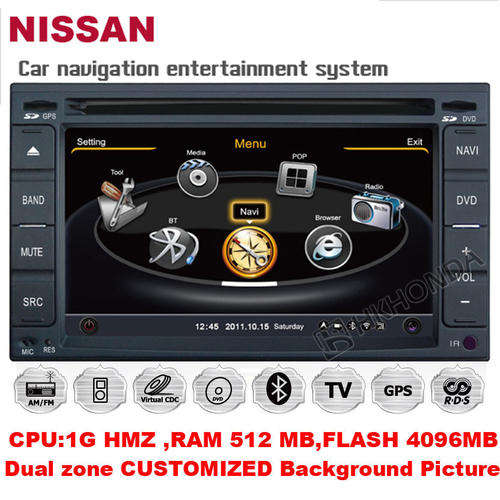 Car DVD GPS Radio Headunit For NISSAN QASHQAI PATHFINDER X-TRAIL FRONTIER TIIDA NOTE PALADIN NAVARA